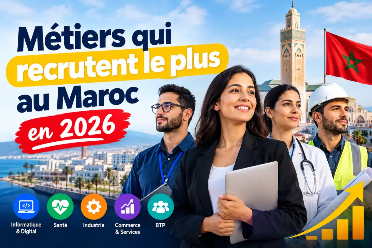 Métiers qui recrutent le plus au Maroc en 2026
