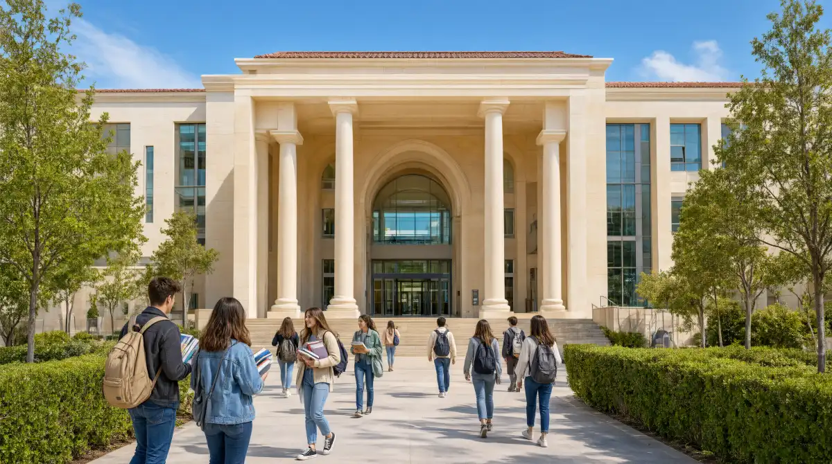 Campus et amphithéâtre de l'Université Euromed de Fès