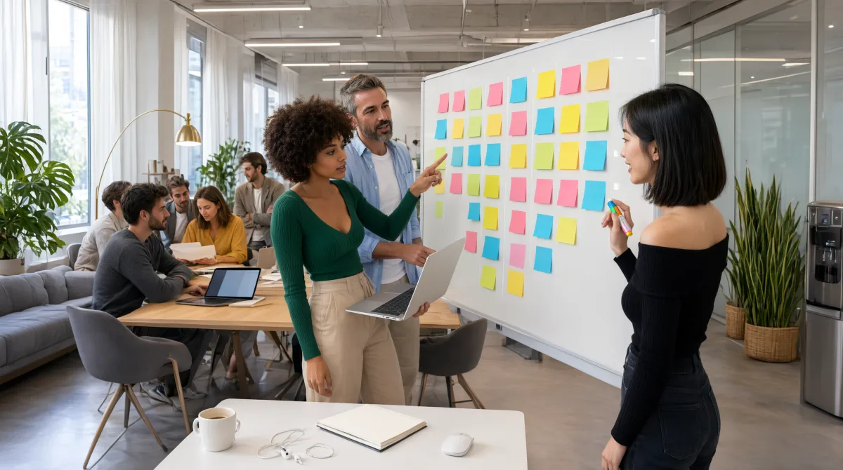 Équipe de gestion de projet et de product management en agence digitale au Maroc