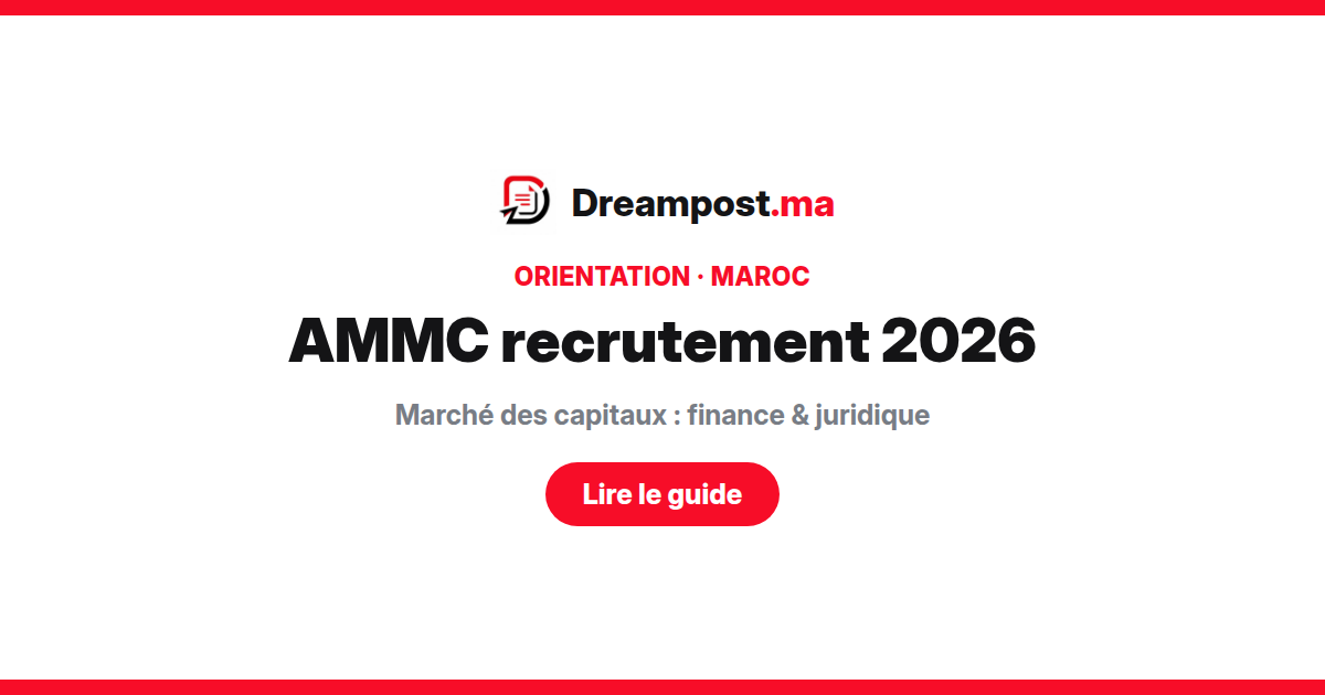 AMMC recrutement 2026