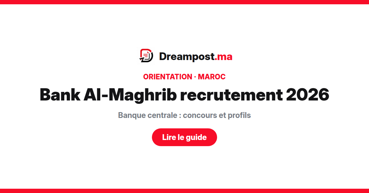 Bank Al-Maghrib recrutement 2026
