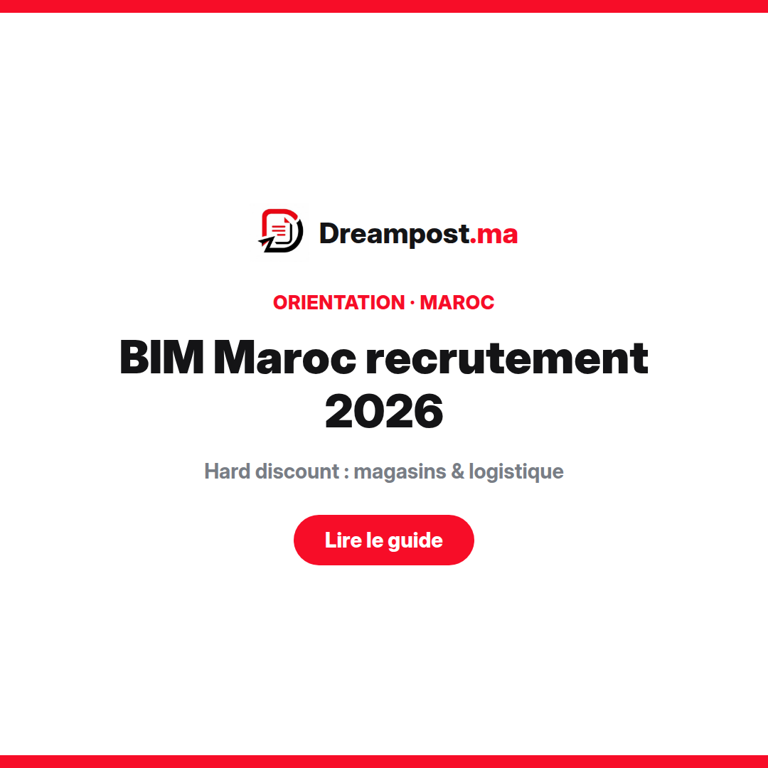 BIM Maroc recrutement 2026