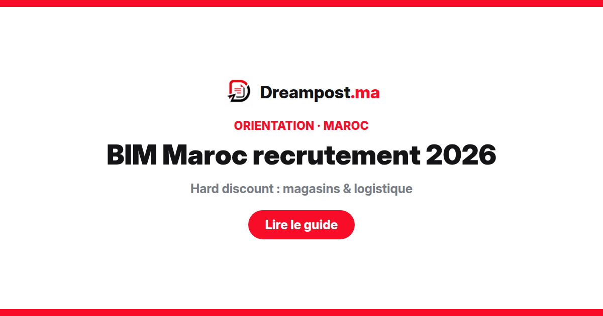 BIM Maroc recrutement 2026