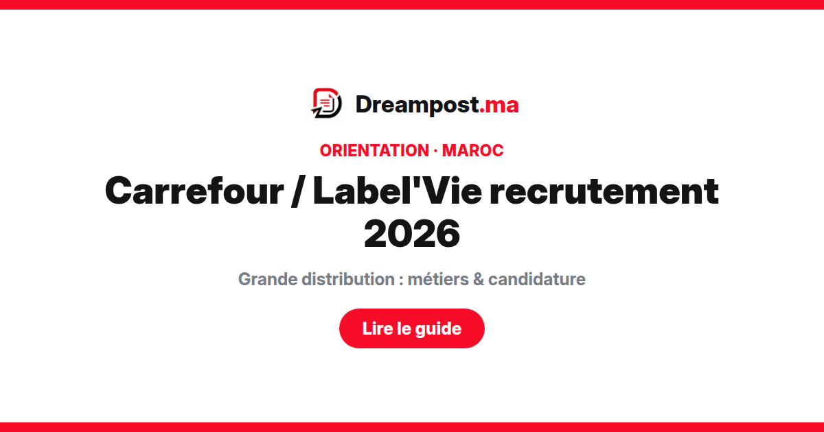 Carrefour Label'Vie recrutement 2026