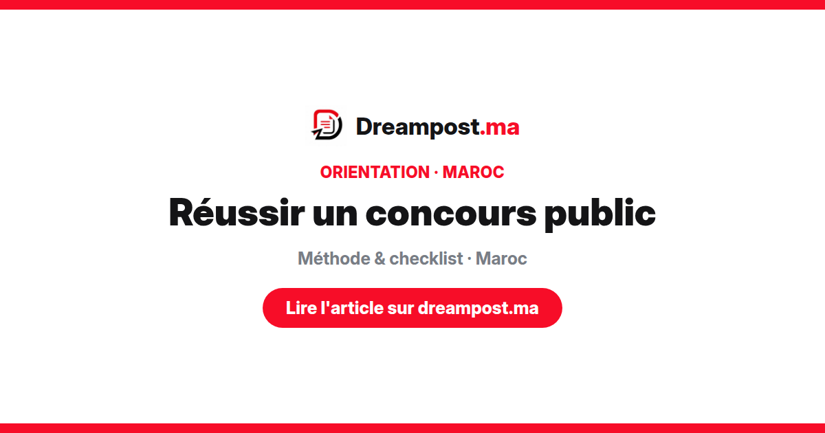 Préparer un concours de la fonction publique au Maroc