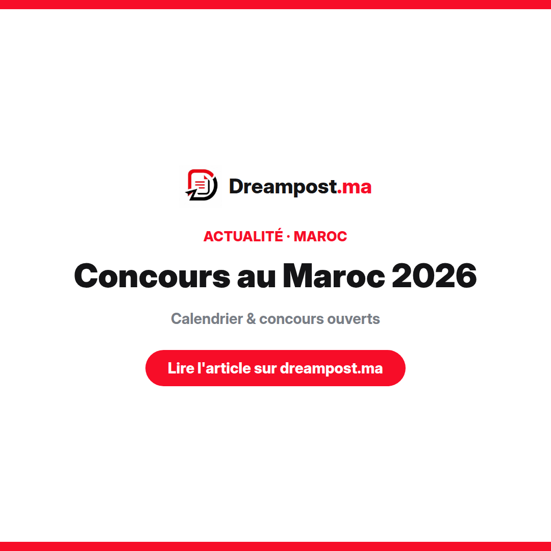 Concours au Maroc 2026 : concours ouverts