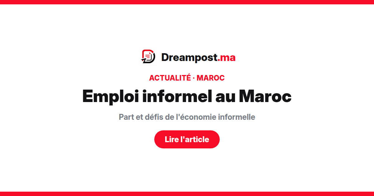 Économie informelle et marché de l'emploi au Maroc