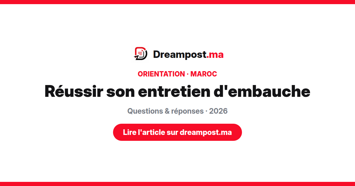 Réussir un entretien d'embauche au Maroc