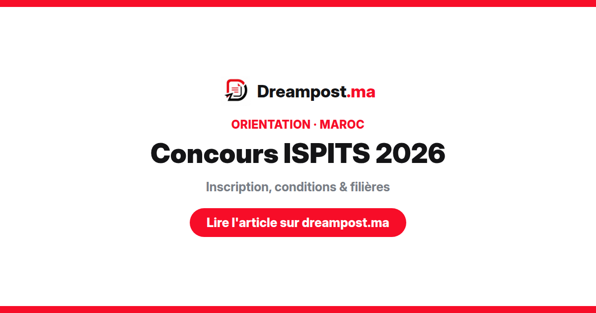 Concours ISPITS 2026 inscription santé Maroc