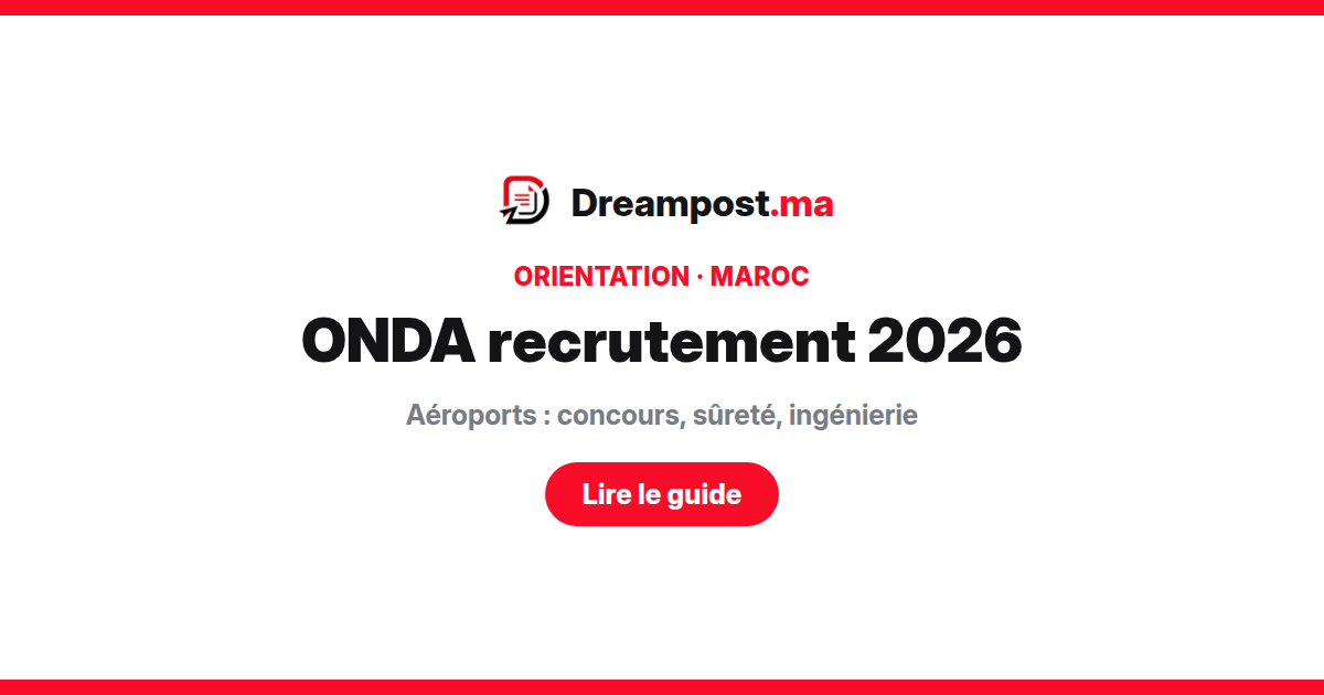 ONDA recrutement 2026 aéroports