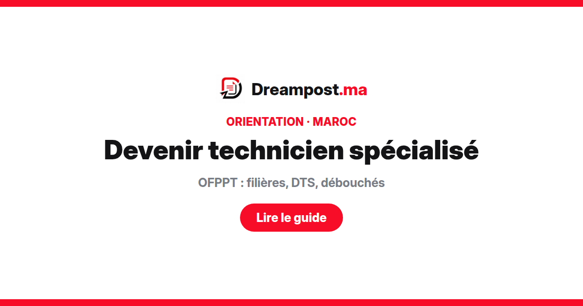 Devenir technicien spécialisé Maroc OFPPT
