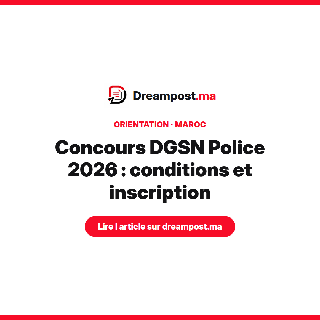 Concours DGSN Police 2026 : conditions et inscription