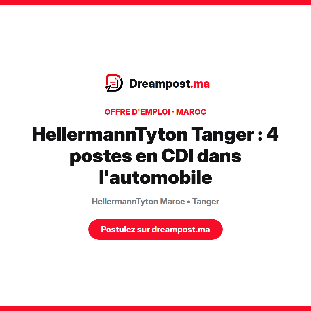 HellermannTyton Tanger : 4 postes en CDI dans l'automobile