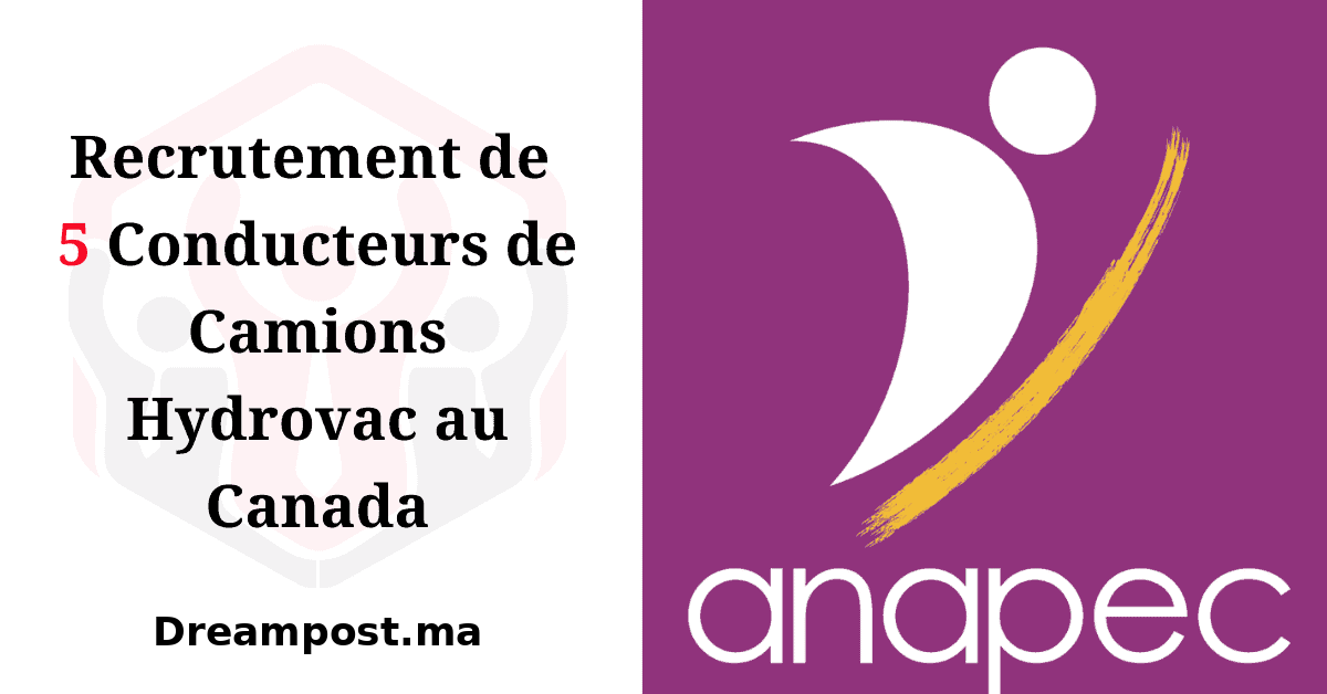 5 Conducteurs de Camions Hydrovac au Canada via Anapec Skills