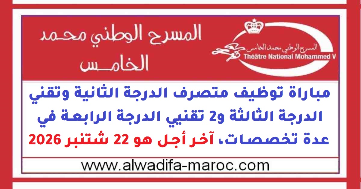 Concours Théâtre Mohammed V 2026