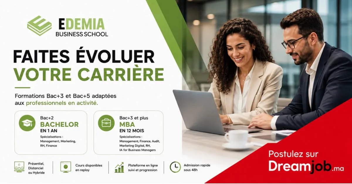 Bachelor et MBA pour professionnels en activité - EDEMIA Rabat